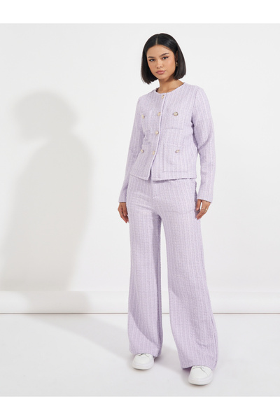 Styli Tweed Buttoned Jacket & Tailored Trouser Co-Ords