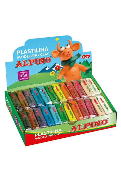 Alpıno Modelling Clay 50 Gr 12 Colors 24 Pack Non-Drying Play Dough