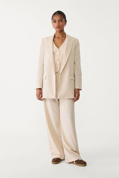 Stradivarius Short striped waistcoat with buttons