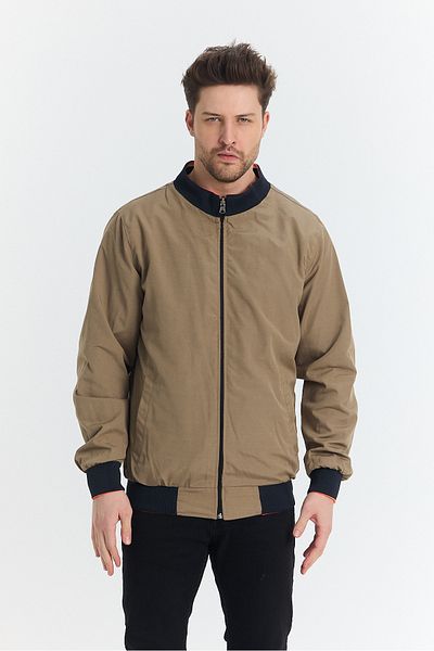 STONCS Men's Navy Blue Double-Sided Seasonal Coat