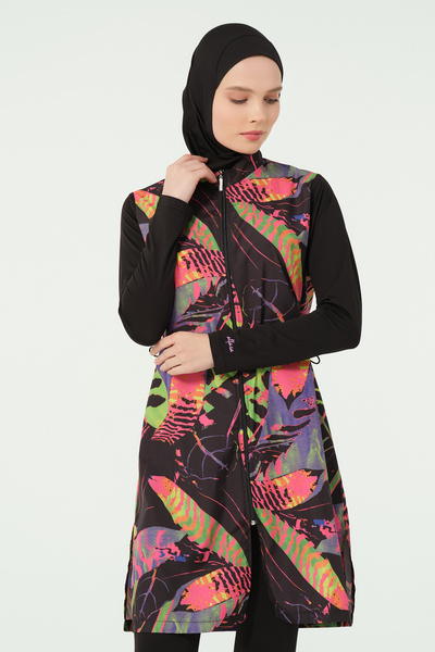 ALFASA Island Patterned Hijab Swimsuit