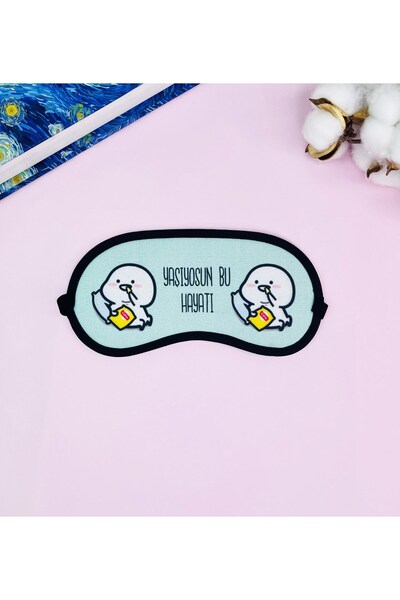 Gift Moda Yaşıyosun Bu Hayatı Tasarımlı Uyku Bandı