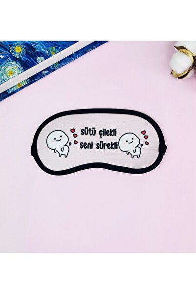 Gift Moda Sütü Çilekli Seni Sürekli Tasarımlı Uyku Bandı