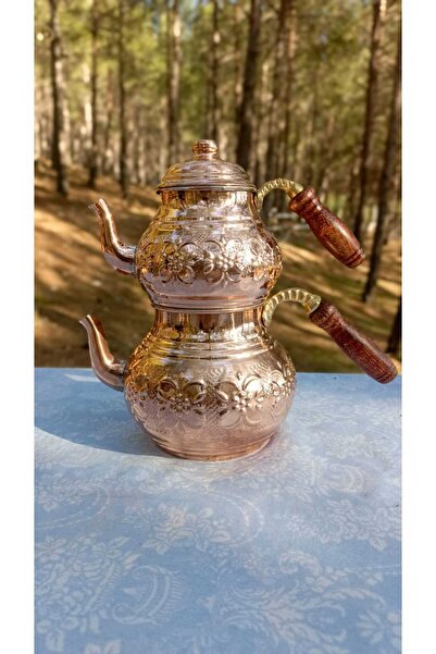 Erişim Bakırhanem Sebe Home Bakır Ince Çaydanlık Orta Boy