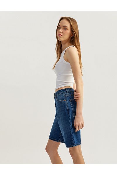 Koton Relaxed Fit Regular Waist Denim Shorts