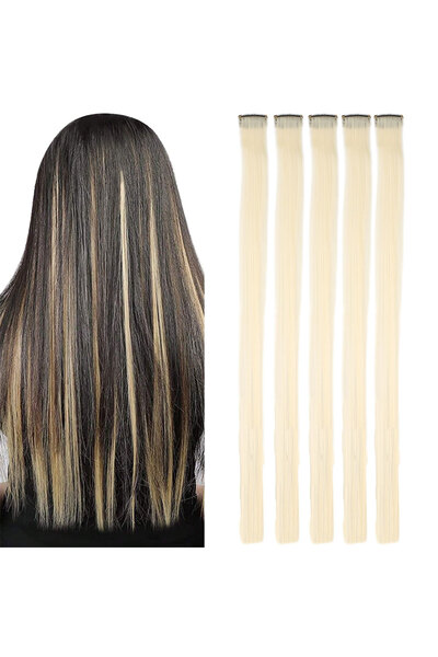 Mina Peruk Ploaie sintetică colorată - 5 bucăți