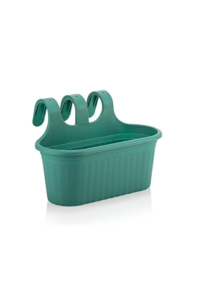 KıtayGroup Tombik Askılı Balkon Saksı 6,5 Lt 3'lü Set Yeşil