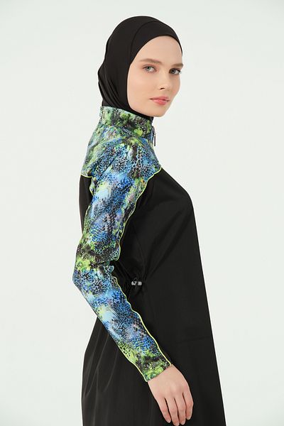 ALFASA Μαγιό Hijab διακοσμημένο με πούπουλα Trop