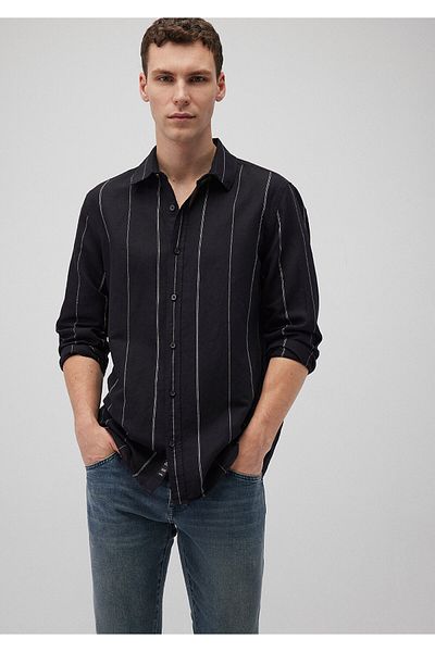 Mavi Μαύρο ριγέ πουκάμισο - Regular Fit, Regular Fit 0211121 -900