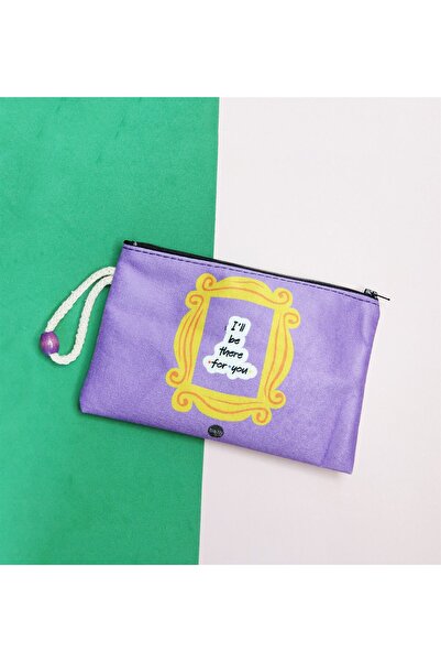 Gift Moda Portakal Tasarımlı Bez Kalemlik Cüzdan