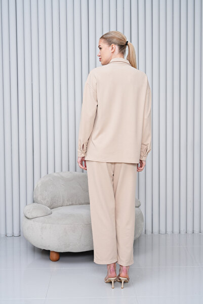 Miss Dünya Lissa Women's Long Sleeve Shirt Short Leg Bottom-Top Suit