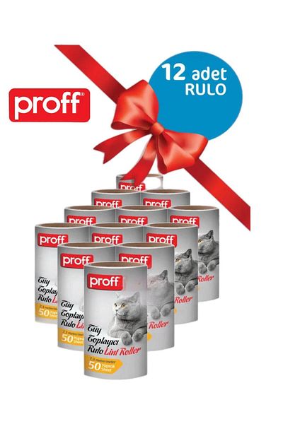 Proff Lint Collector 12 Spare Rolls (12X50 = 600 Sheets)
