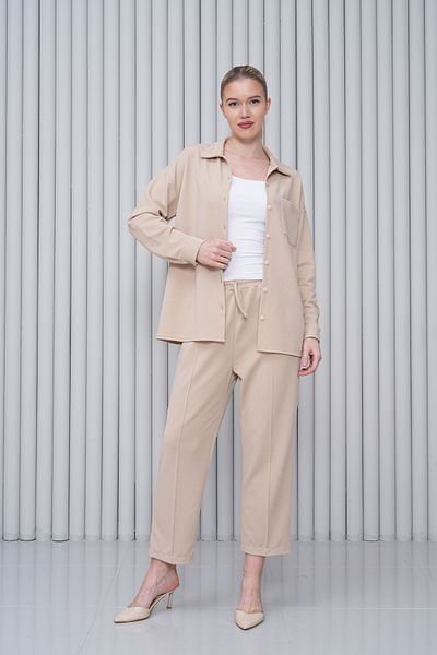 Miss Dünya Lissa Women's Long Sleeve Shirt Short Leg Bottom-Top Suit