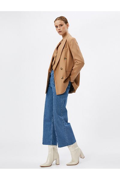 Koton Wide Cropped Jeans High Waist - Sandra Jeans