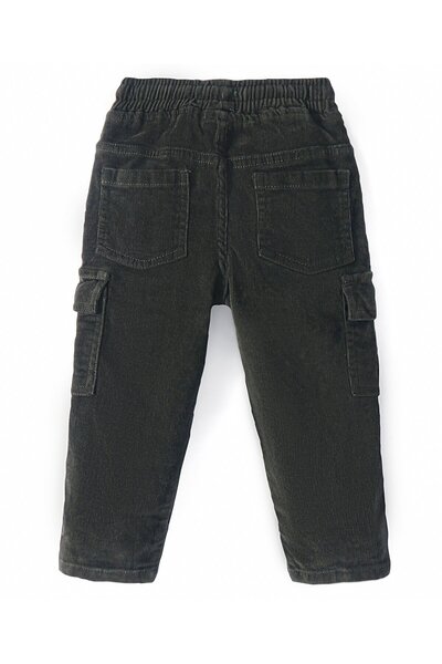 Babyhug Babyhug Cotton Lycra Woven Full Length Corduroy Pants - Black