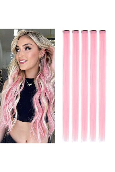 Mina Peruk Snap sintetic colorat - 5 bucăți - D30