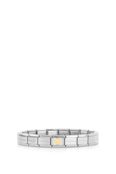 NOMİNATİON ITALY COMPOSABLE KLASİK PASLANMAZ ÇELİK BİLEKLİK GÜMÜŞ RENGİ VE 18K ALTIN O HARFİ