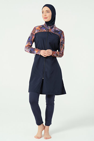 ALFASA Trop Bristle Bias Decorated Hijab Swimsuit