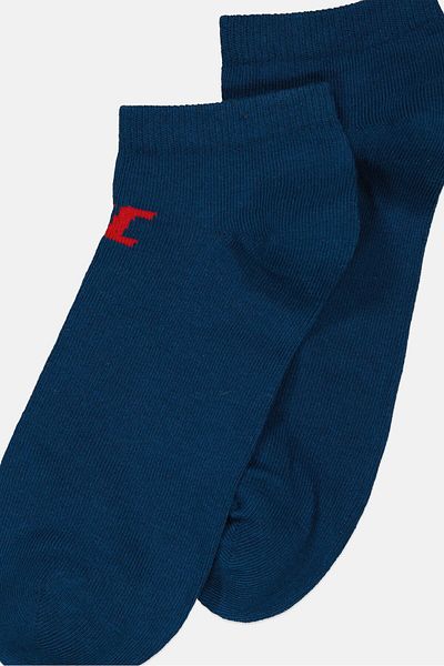 UFC Men 3 Pairs Brand Logo Ankle Sport Socks, Teal