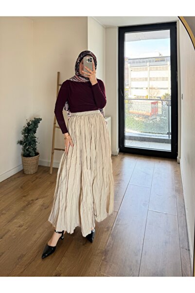 She Olive Φούστα Kraş με ελαστική μέση