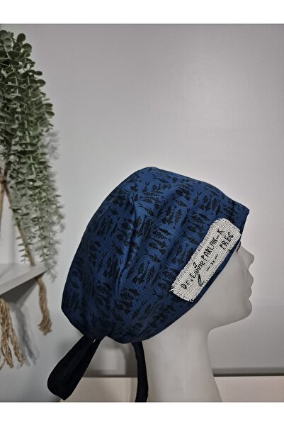 Mecit Tuhafiye LACİVERT MİNİ BALIK DESENLİ İSME ÖZEL DOKTOR BONESİ