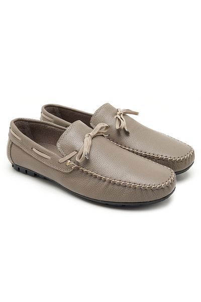 Desa Ανδρικό δερμάτινο loafer Gary Grey