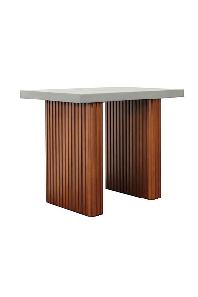 Danube Home Zenith End Table L60xW40xH50cm - Grey / Walnut