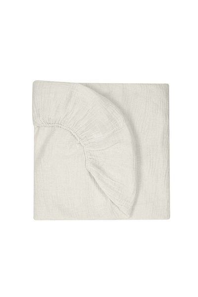 DEUX LAPINS 100% Cotton Elastic Muslin Baby Bed Sheet - Cotton Gray