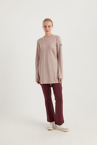 FD SPORTS Train-Fit Quick Dry Crew Neck Tracksuit Top - Powder