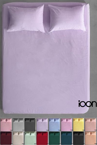 İQON Ranforce Woven Fitted Sheet Set Single - 21 Colors.