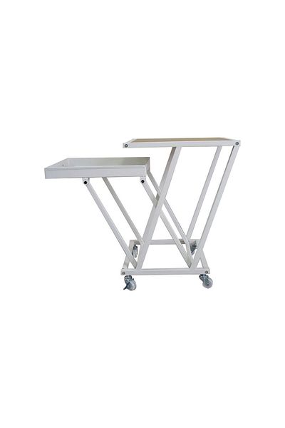 Danube Home Luther Side Table  L65xW31xH55cm - Light Oak/White