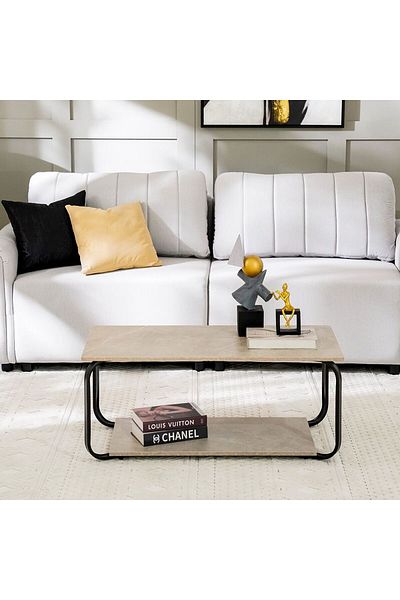 Danube Home Rowan Coffee Table  L100xW48xH43cm - Cement Grey
