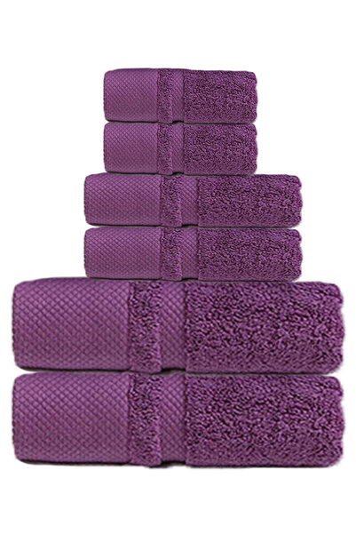 sharpdo 6-Piece Cotton Gift Towel and Bath Towel Set, 2 Hand Towels + 2 Towels + 2 Bath Towels