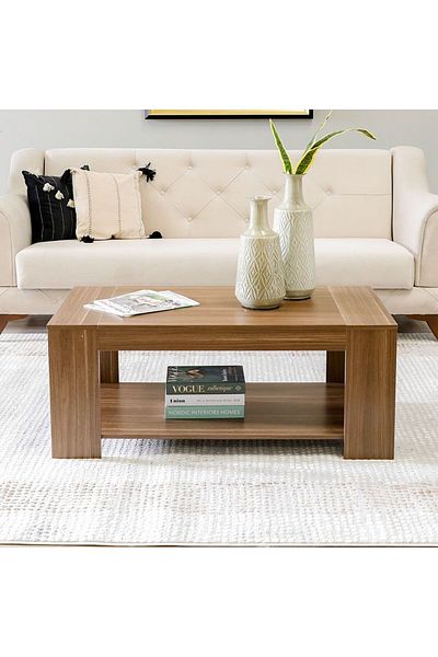 Danube Home Kairo Coffee Table  L110xW54xH45cm - Walnut