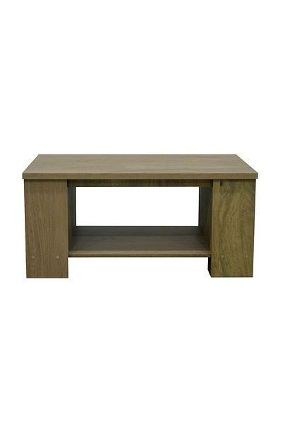 Danube Home Athens Coffee Table W/Open Shelves L90xW46xH43cm - Light Oak