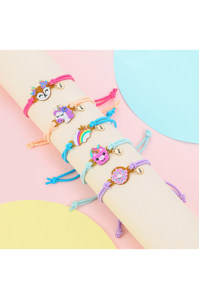 Choice B55 5Pack Cute Unicorn Donut Rainbow Bear Butterfly Charm Elastic Rope...