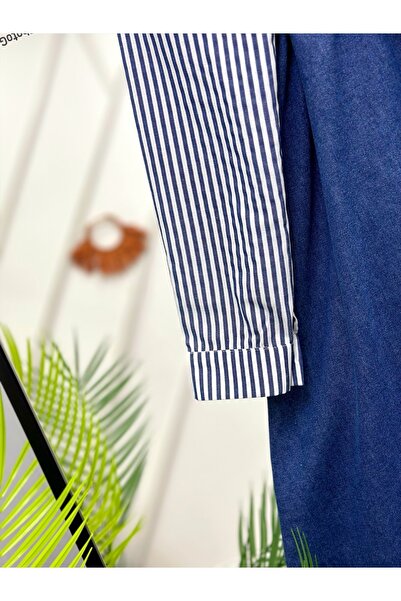 YEDİLALE Denim Dress with Shirt Detail