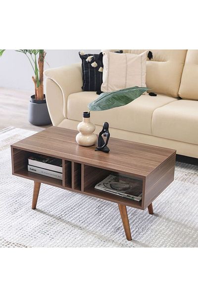 Danube Home Melo Coffee Table  L90xW45xH44cm - Walnut