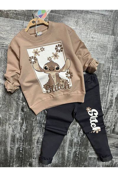 EQRU Stitch Printed Girl's Tights Long Sleeve Two Thread Suit