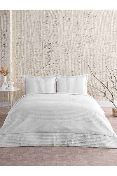 Doqu Home Duvet Cover + Diador Single Bedspread - Ecru