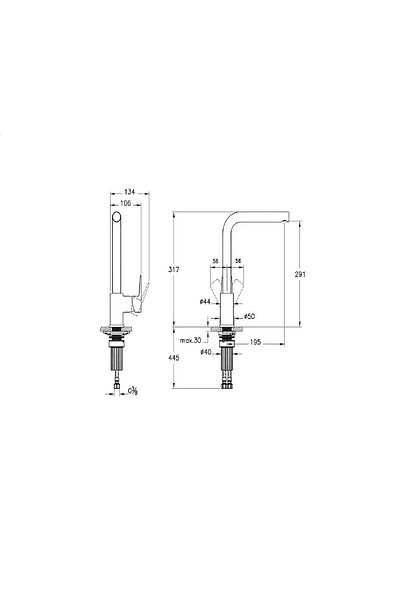 Artema Sink Faucet - Flow Square A43396