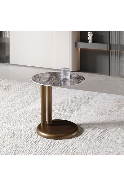 Danube Home Cooper Coffee Table Set of 2  L130xW70xH39.5cm - Grey/Antique Bronze