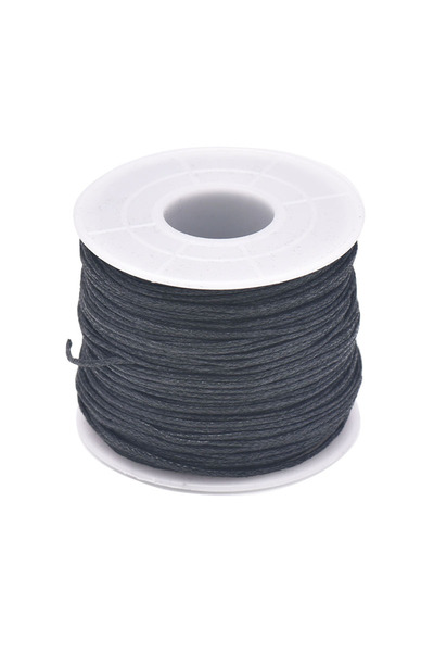 Choice حبل شمع أسود بطول 24 متراً × 24 متراً (طول) حبل شمع قطني بطول 1 مم لصن...