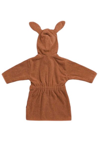 PAMUK HANIM Unisex Girl-Boy Towel - 100% Cotton, Soft, Bathrobe with Ears Rabbit/Tan
