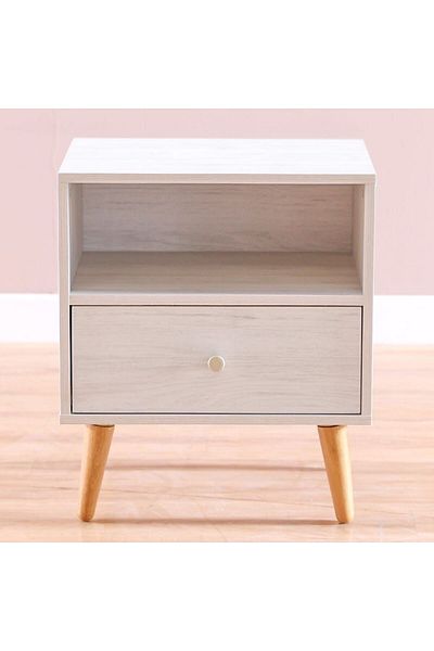 Danube Home Patterson End Table  L48xW40xH55cm - Light Oak