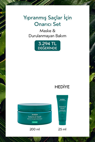 Aveda Yıpranmış Saçlar için Onarıcı Set - Maske 200ml, Saç Kremi 25ml