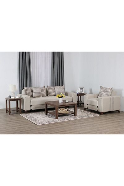 Danube Home Sonia Coffee And End Table Set  L80xW80xH45cm - Walnut