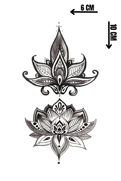 Barly Geçici Lotus Figürlü Mini Dövme Tattoo
