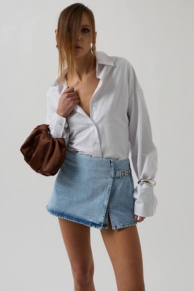 lovebox Fusta mini blugi de damă din denim cu detaliu curea de sezon nou 52202076