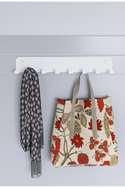 alfams by fmsa Ultra Güçlü Yapışkanlı Metal Beyaz Kapı Arkası Askılık Duvar A...